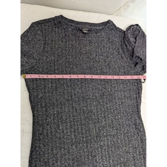 Forever 21 long sleeve, heather gray black mini dress, women's size Large E3 - Picture 7 of 7